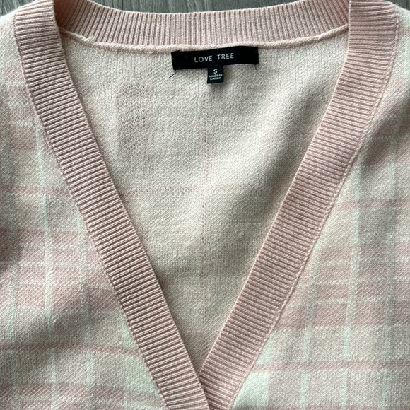 Love Tree Women's Classic Cropped long sleeves Cardigan Sweater plaid casual. - Picture 7 of 12